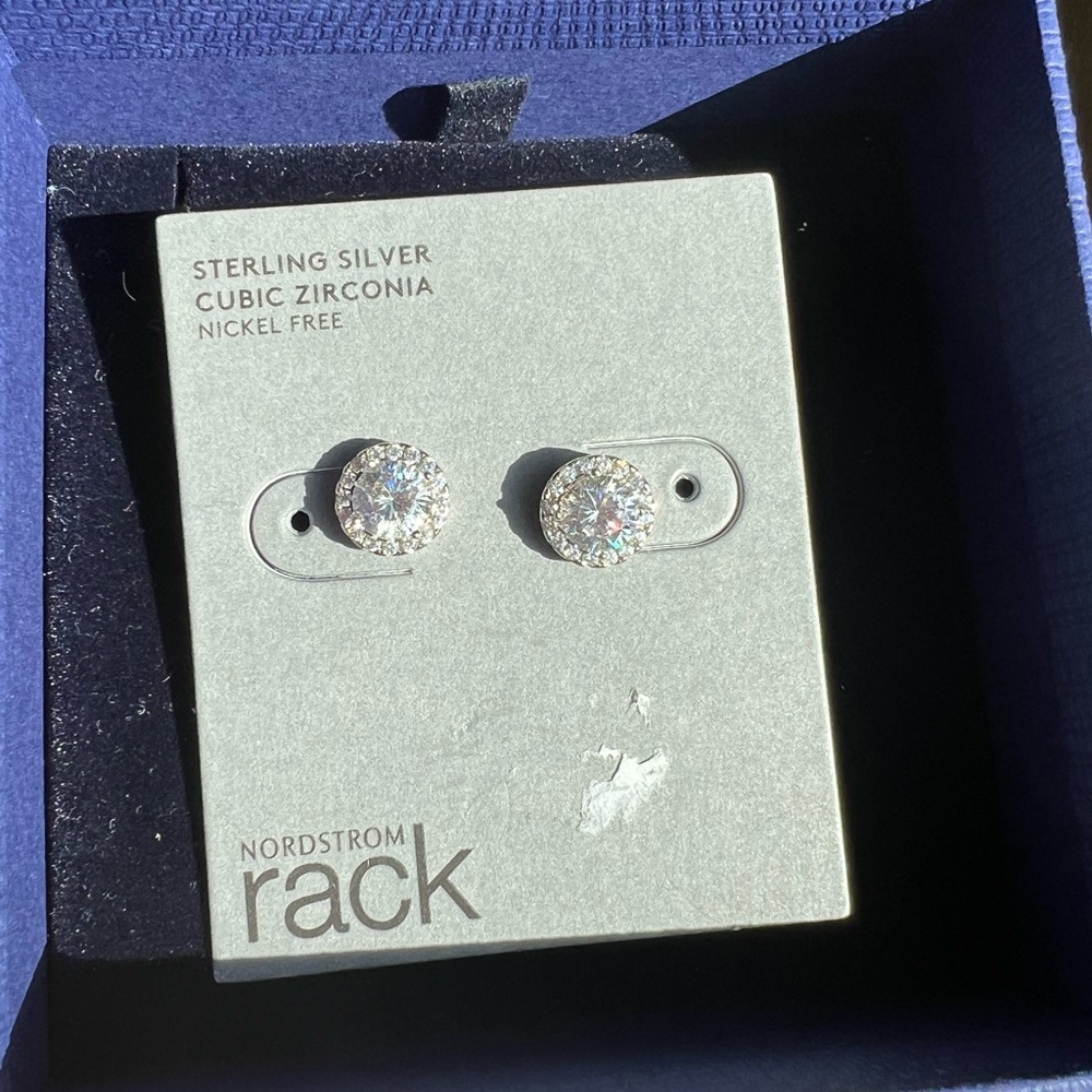 STERLING SILVER CUBIC ZIRCONIA NICKEL